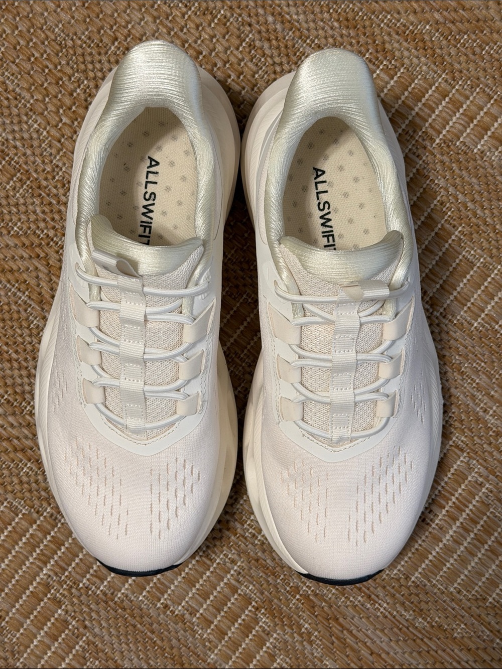 Women’s Cream White Athletic Slip on Sneakers